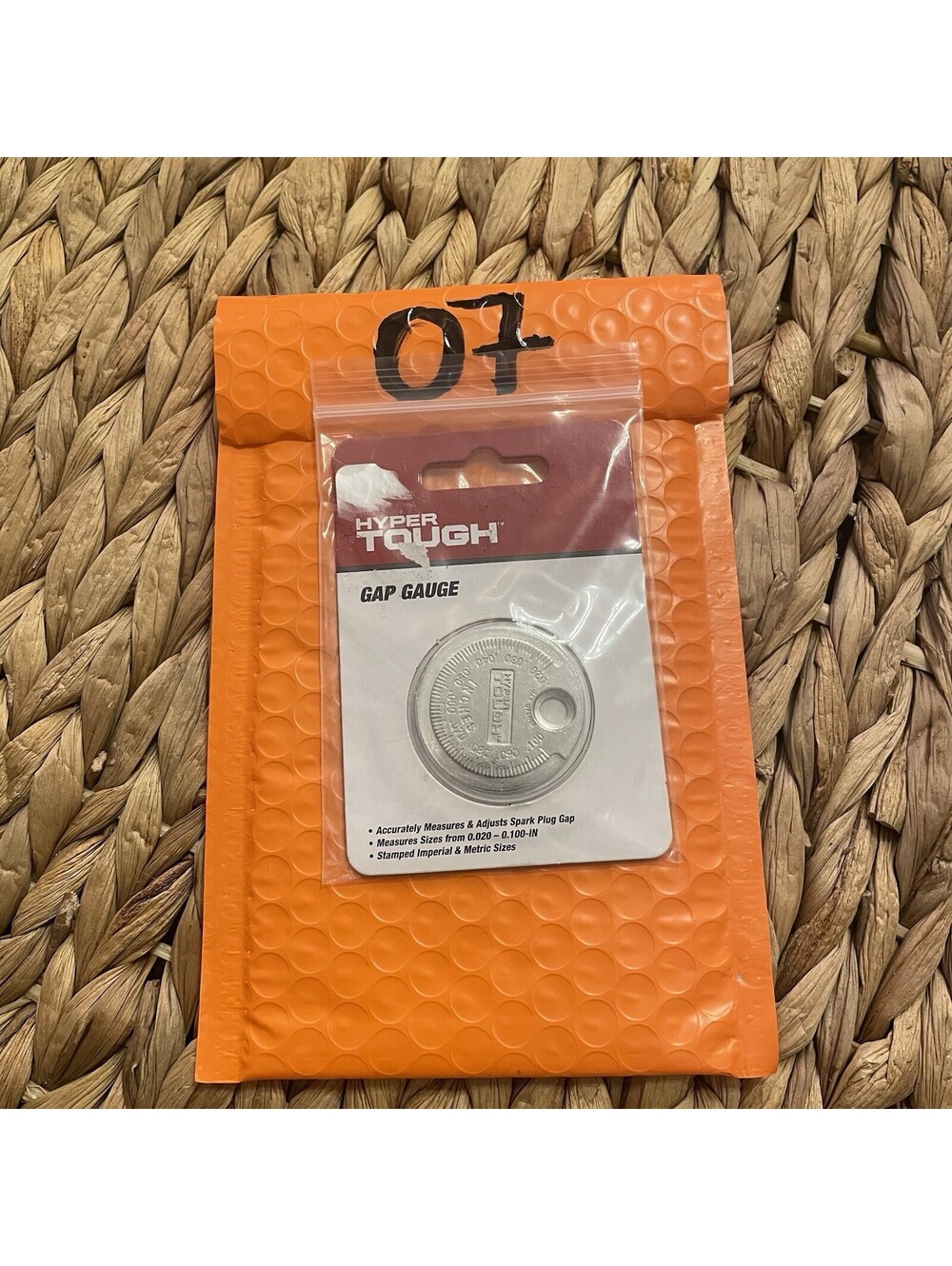 ✅HyperTough Spark Plug Gap Gauge Tool 0.020-0.100" Coin Style Measure#️⃣07